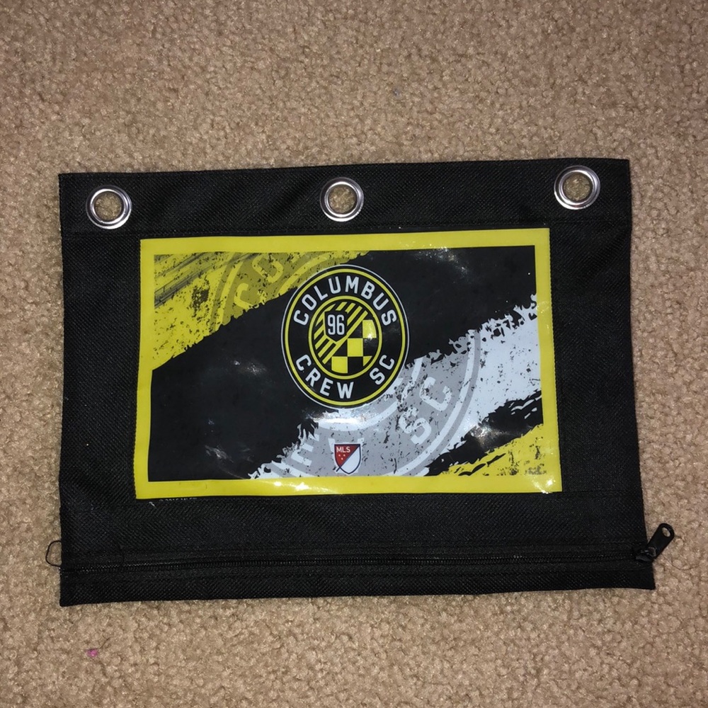 Barely used soccer pencil pouch of Columbus Crew